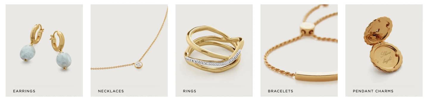 monica vinader jewelry mother's day present ideas