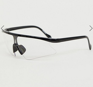 ASOS DESIGN clear lens visor sunglasses