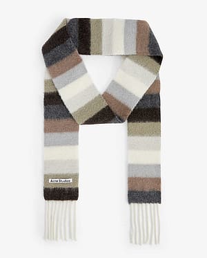 ACNE STUDIOS Vesuvio striped wool-blend scarf