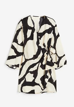 Satin wrap dress